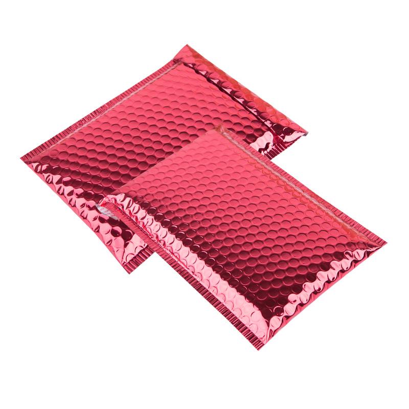 Red Aluminized Bubble Bag: Shockproof Aluminum Foil Packaging for Jewelry, Cosmetics, and Phone Cases