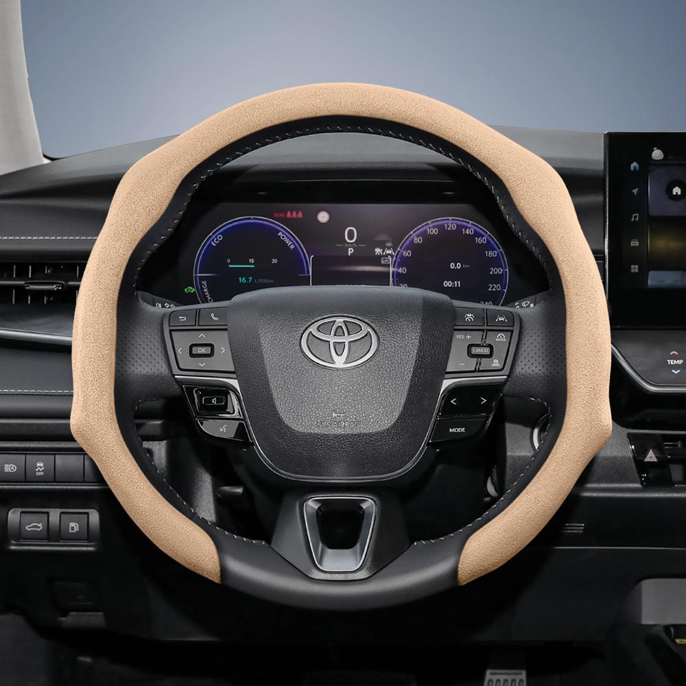 Подходит для Toyota Премиум замшевая накладка на руль с защелками, Нескользящие и прочные автомобильные аксессуары, Модифицированный Yaris Auris Chr Corolla Rav4 Hilux Wish