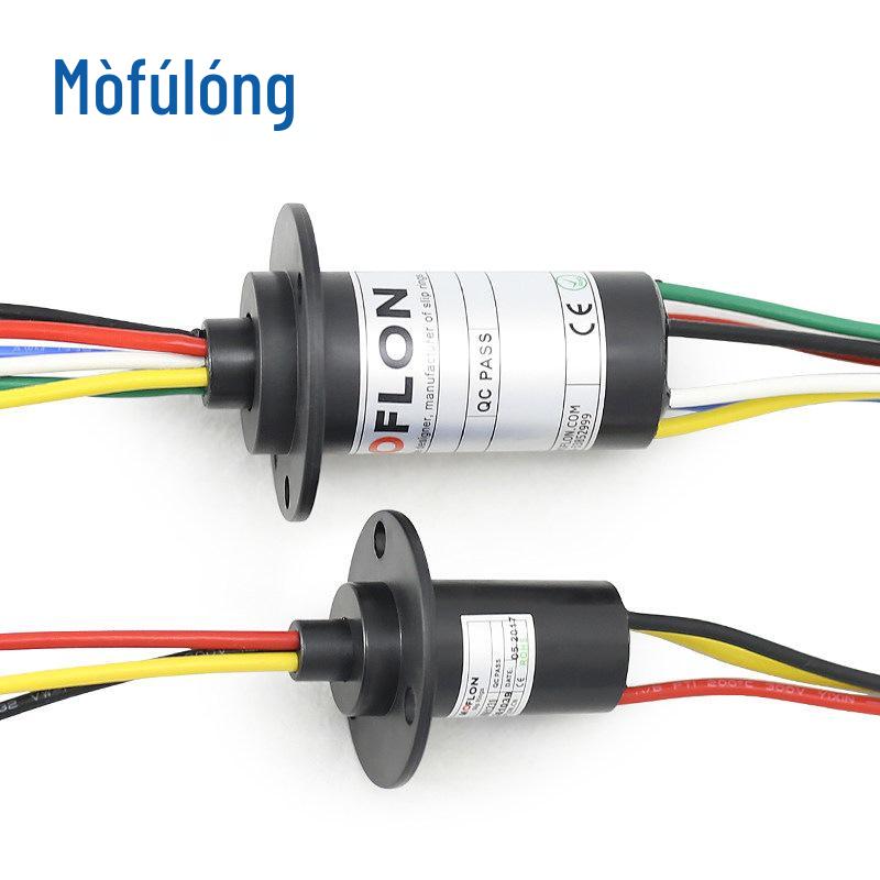 High Current Electric Slip Ring: 12.5mm Fishing Reel, 2-6 Circuits, 1@30A, 2-6@30A, 3@60A.