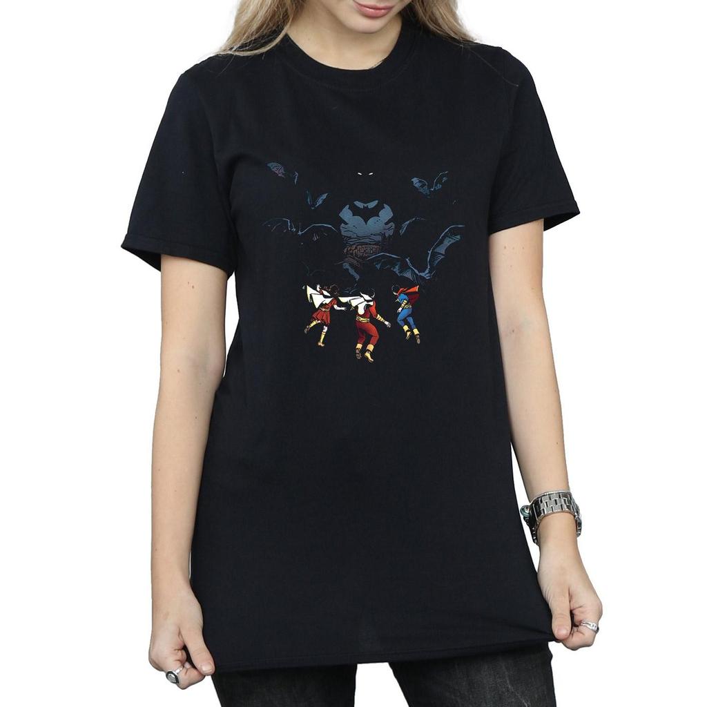 DC Comics Womens/Ladies Batman Shadow Bats Cotton Boyfriend T-Shirt