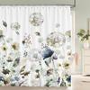 Зеленые листья растений, лианы, цветы, занавеска для душа, современный скандинавский минимализм, принт, полиэстер, домашний декор, занавеска для ванной с крючками