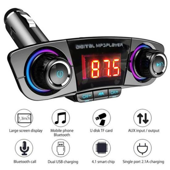 Удобный FM-передатчик Bluetooth с автоматическим подключением Bluetooth версии 4, беспроводная связь