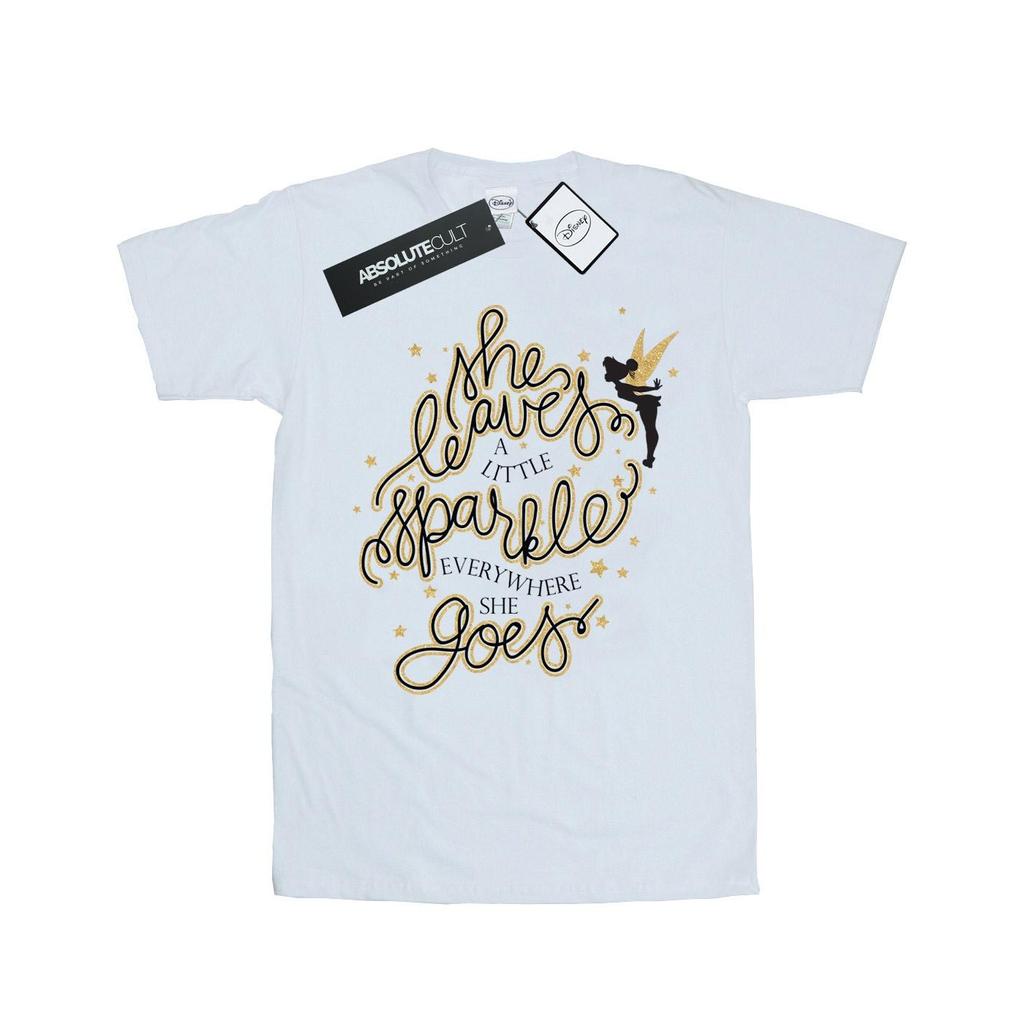 Disney Womens/Ladies Tinkerbell Stars Cotton Boyfriend T-Shirt