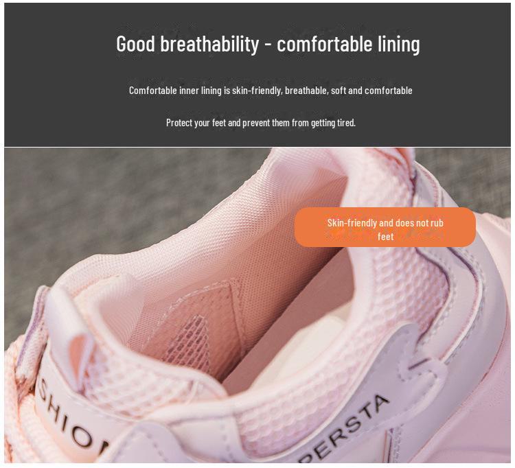 Женские сетчатые туфли 2025 года от Dad Shoes — модная дышащая спортивная обувь на толстой подошве для повседневного ношения