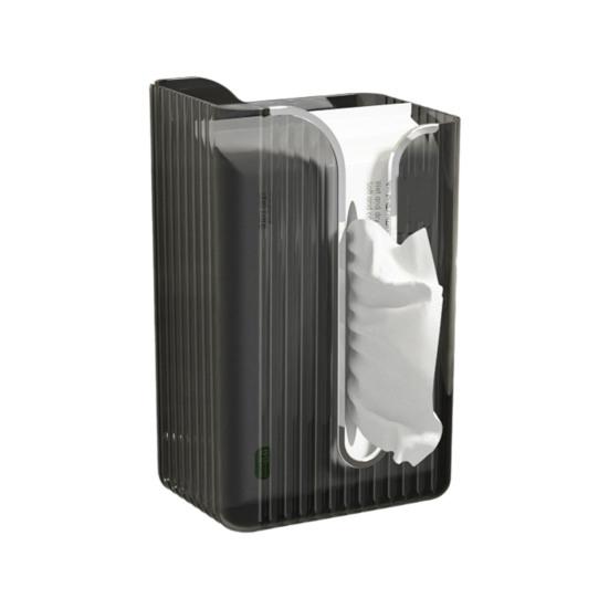 Настенный прозрачный ящик для салфеток, установка без перфорации, прозрачный держатель для туалетной бумаги большой емкости, диспенсер для салфеток для ванной и кухни