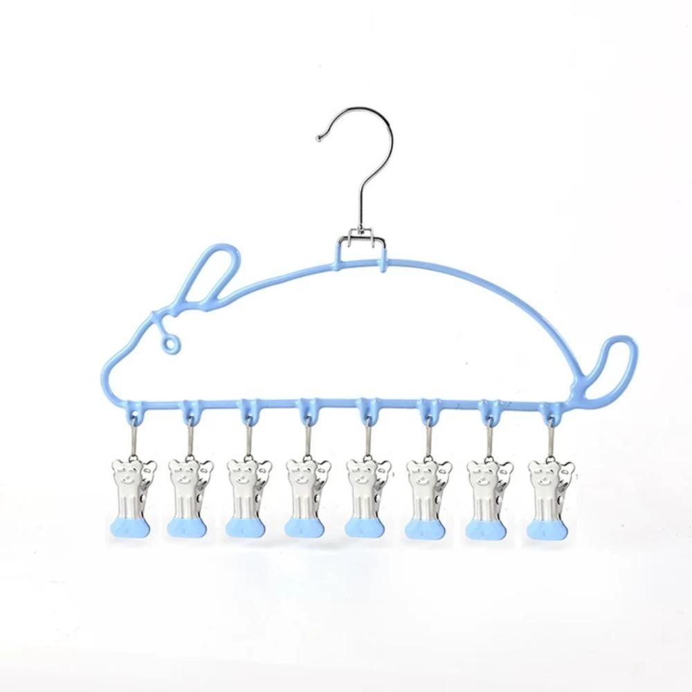 Cat Shape Socks Drying Rack Windproof Clothes Hanger Underwear Drying Clips Indoor Outdoor Use
