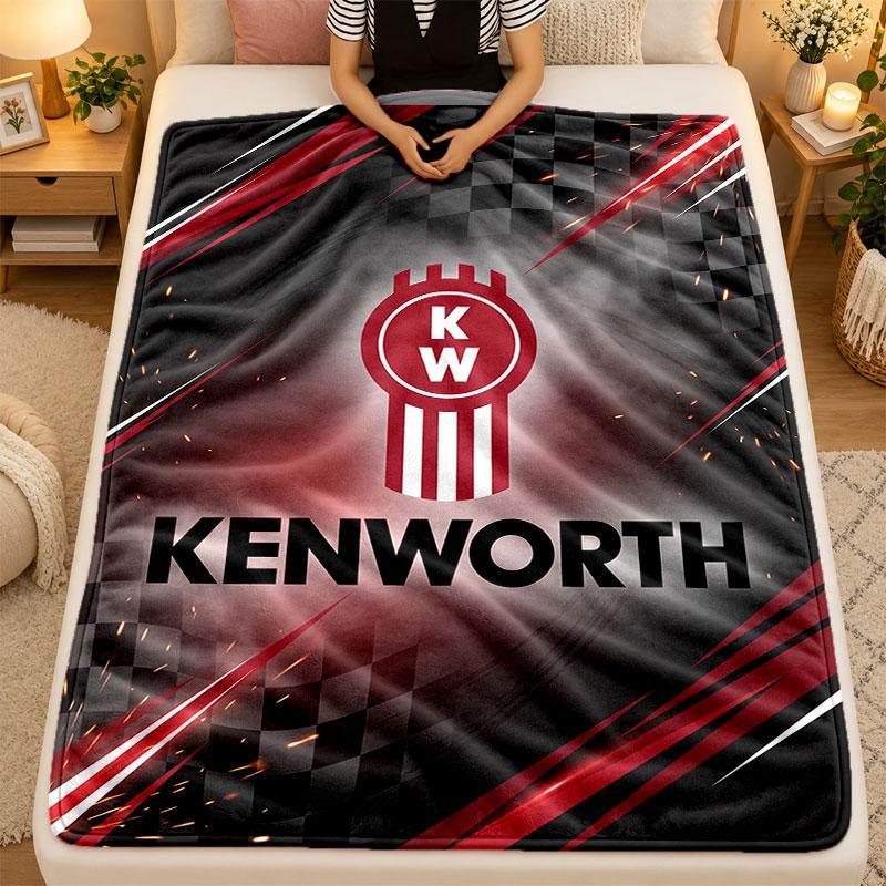 Flannel BlanketKenworth Warm Soft Throw Blanket for Indoor Sofa Bed Living Room Use