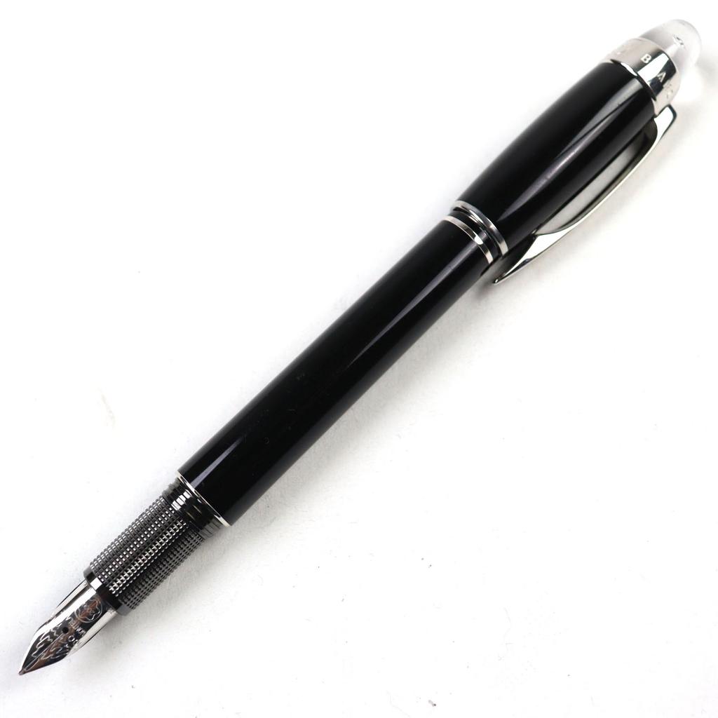 Very Good MONTBLANC fountain pen Starwalker 100th Anniversary 1P Diamond Logo Engraved 18K Used