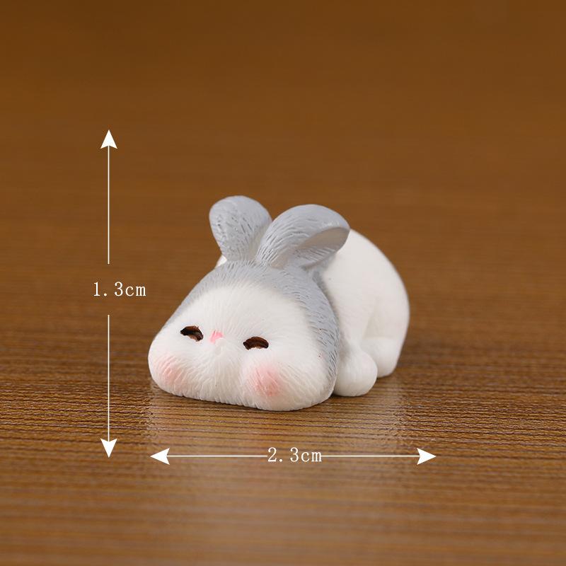 Micro Landscape Creative Cute Bunny Family Animal Doll Decoration Accessories Mini Table Top Resin Ornaments Decoration Crafts