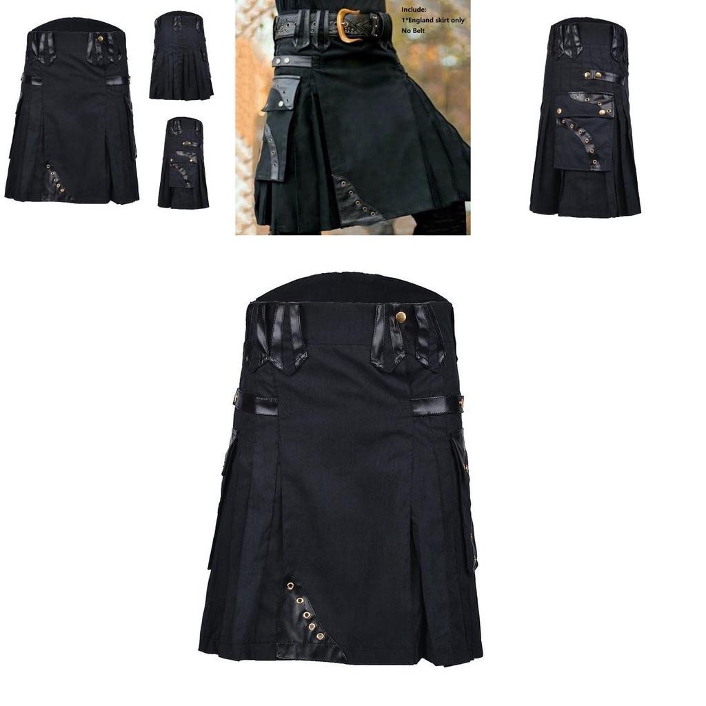 Elegant Medieval Scottish Mens Kilt For Authentic Vintage Cosplay Costumes