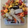  Sunflower Artificial Wreath With Bow For Fall Thanksgiving Door And Home Décor