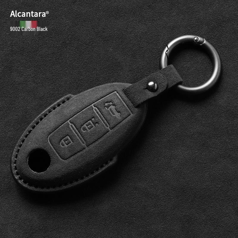 Чехол для ключа Nissan: Полная обертка из замшевого корпуса для Qashqai, Teana, X-Trail, Tiida, Loulan, Tuoda.