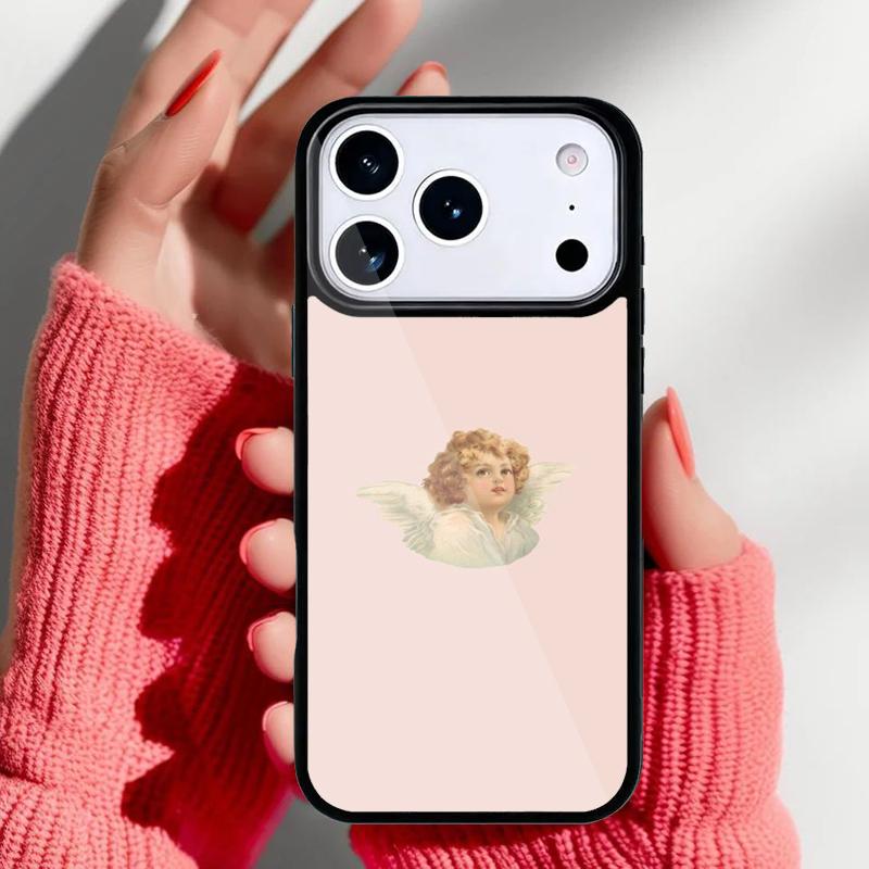 Эстетичный Чехол для Телефона Ангелы Эстетика для iPhone 17 16 15 14 13 Pro Max Задняя Крышка для 12 11 Pro Coque