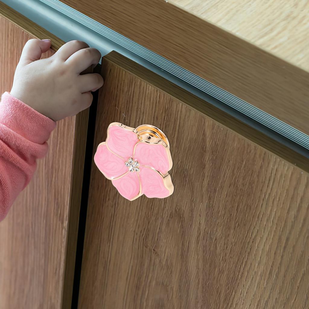 Сплавной мебельный кноб Декоративный в форме цветка Надежная ручка-пуговица для ящика для комода, шкафа, тумбочки