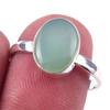 Кольцо из чистого серебра 925 пробы с натуральным хризопразом, размер 8, O8y99