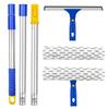 ITTAHO Window Glass Window Window Adjustable Extension Pole Condensation Glass Bathroom Window Cleaning Water Drain Microfiber Scrubber 2 Pieces