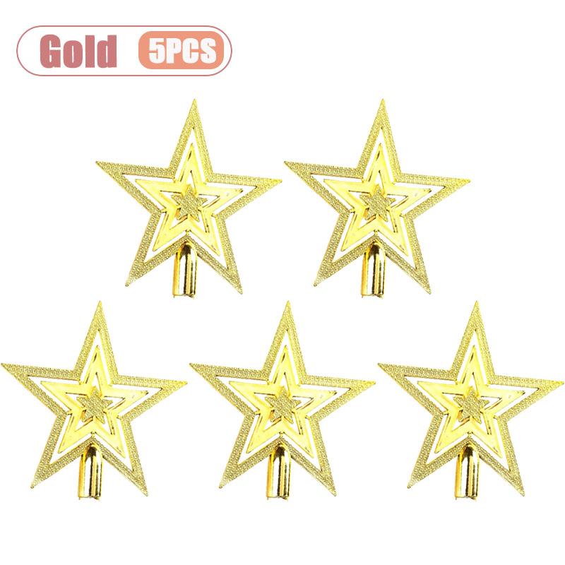 Xiaomi 1-20PCS Christmas Tree Topper Star Golden Glitter Star Ornament for Tree Top Wreath Holiday Home Party Decoration