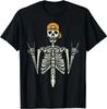 Rocker Skeleton Cap Skater Cool Halloween Punk Rock Men Boys T-Shirt