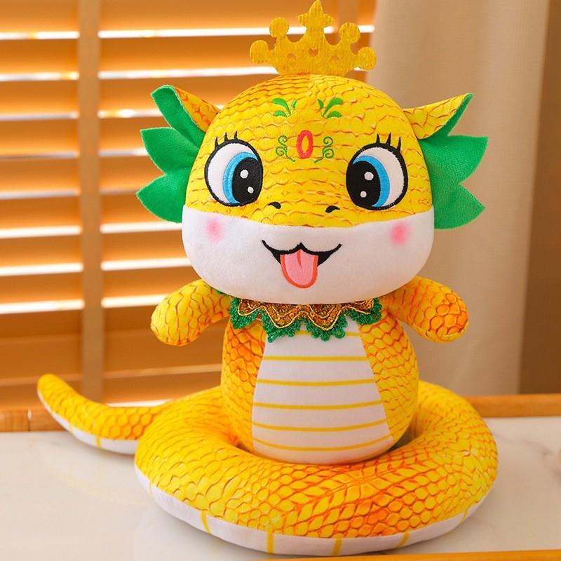 Adorable Plush Snake Doll For 2025 Year Of The Snake Gift Soft Toy With Custom Logo