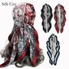 High-quality Luxurious Silk Scarves Headband Scarfs Neck Scarf For Women Chain Silk Scarf Women's Decorative Shawl
