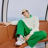 Skechers Однотонная повседневная толстовка Унисекс толстовки Хлопково-конфетный белый L323U122-0074