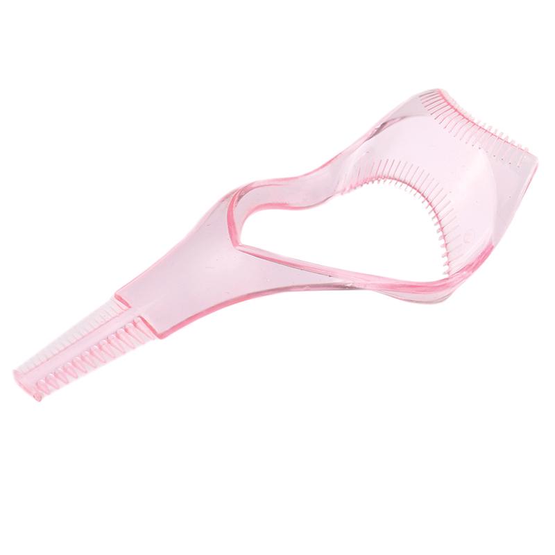 1 Pc 3 In1 Random Color Makeup Mascara Shield Guard Mascara Applicator Comb Eyelash Curling Eye Makeup Stencils For Tidy Makeup