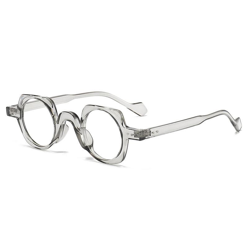 Fashion rice nails personalized square round frame literary flat mirror anti-blue light men and women's new glasses frame tide