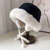 Winter Thicken Warm Plush Bucket Hat for Women Solid Color Faux Fur Earmuffs Female Fisherman Cap Outdoor  Windproof Basin Caps