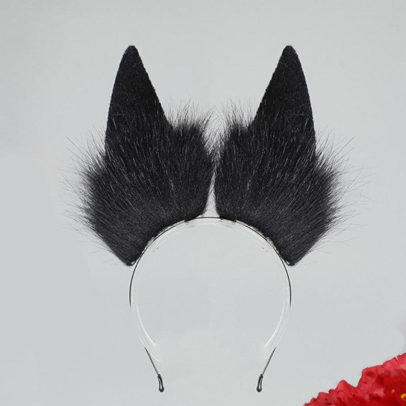 Animal Ears Headdress Soft Plush Hair Accessory Headwear For Cosplay Costume Party And Anime Theme Event