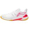 Li Ning Cloud Thunder NEW Синтетическая кожа Дышащие Упругие Низкие Бадминтонные Кроссовки Унисекс Белый Кристалл Красный AYZU017-7