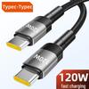 Быстрое зарядное устройство 120 Вт, двойной Type-C, для Apple 15/16, ноутбуков Huawei, автомобильных зарядных устройств, 6А.