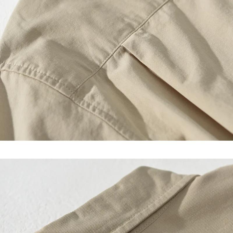 Рубашки карго в японском стиле для мужчин, весна/осень, новая модная уличная одежда, повседневная свободная рубашка с двойными карманами и длинным рукавом из чистого хлопка