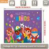 2D Feliz Dia De Los Ninos Backdrop, Happy Children's Day Cartoon Kids Photography Background Banner