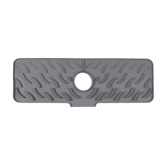 Силиконовый коврик для раковины Быстросохнущий коврик Защита от брызг на кран Водосборник Коврик против брызг для кухни ванной