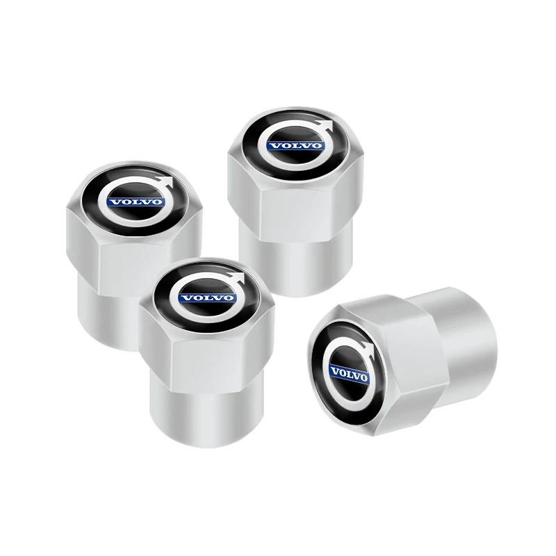 4PCS Car Metal Valve Caps Volvo Xc60 Xc40 Xc90 S60 S90 V60 V90 Ex30 Ex90 C40 Em90 Xc70 V40 Tire Stem Dust Proof Covers