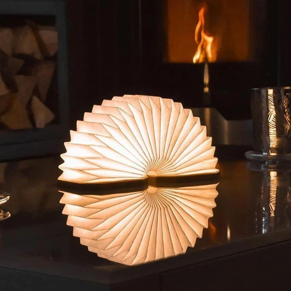with Detachable Hand Strip Wooden Flip Night Light 2 Colors Lights Led Table Lamp  Birthday Gift