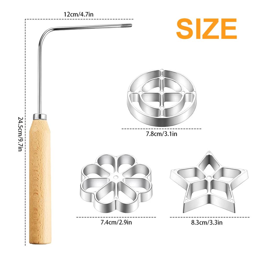 Алюминиевые формы для розеток, форма для бунуэлос с ручкой, кондитерские инструменты, ачаппам, машина для приготовления печенья, выпечки, кулинарии, кухонные аксессуары