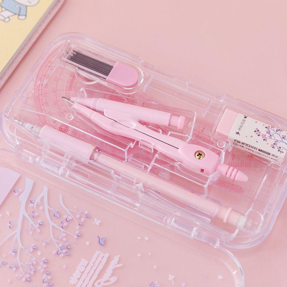 8 шт./набор резиновых линеек, набор небольших, свежих, автоматических карандашей, прочных канцелярских наборов