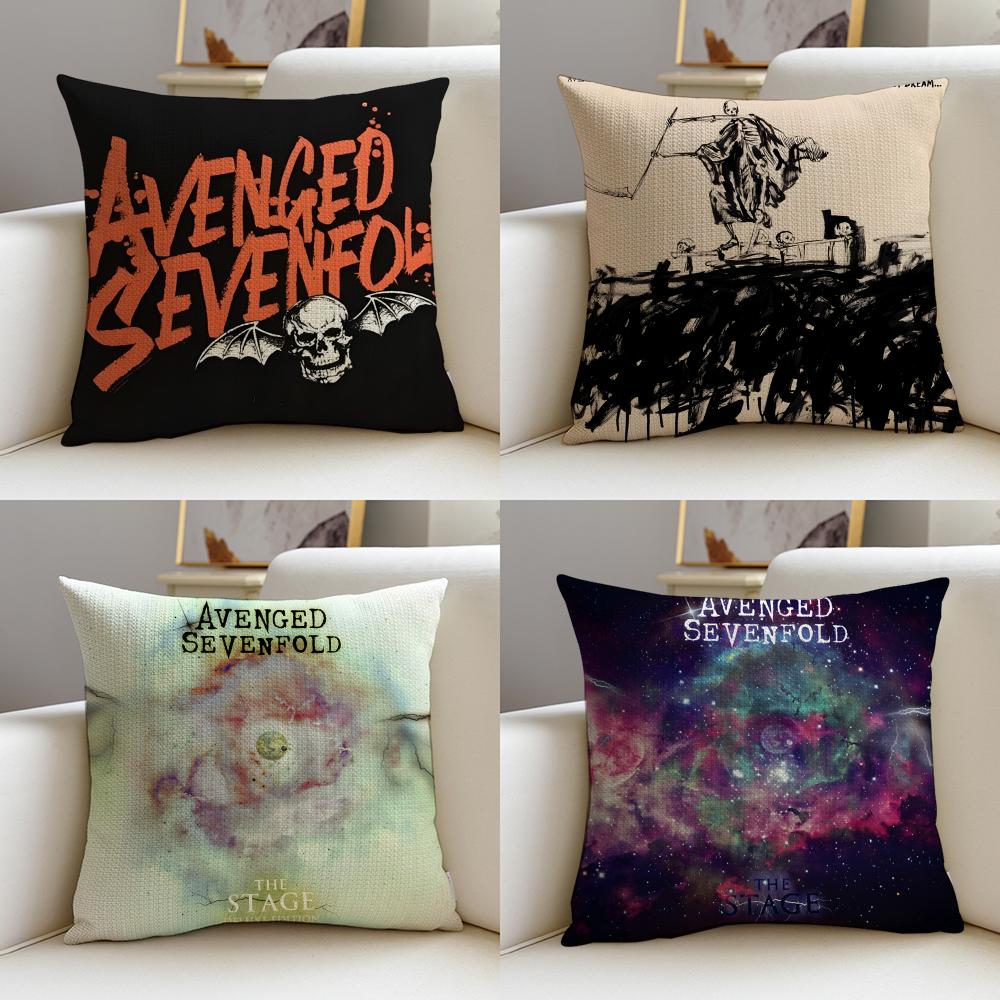 Metal AAvenged SevenfoldS Cushion Cover Breathable and skinfriendly linen pillowcase square removable and washable cushion