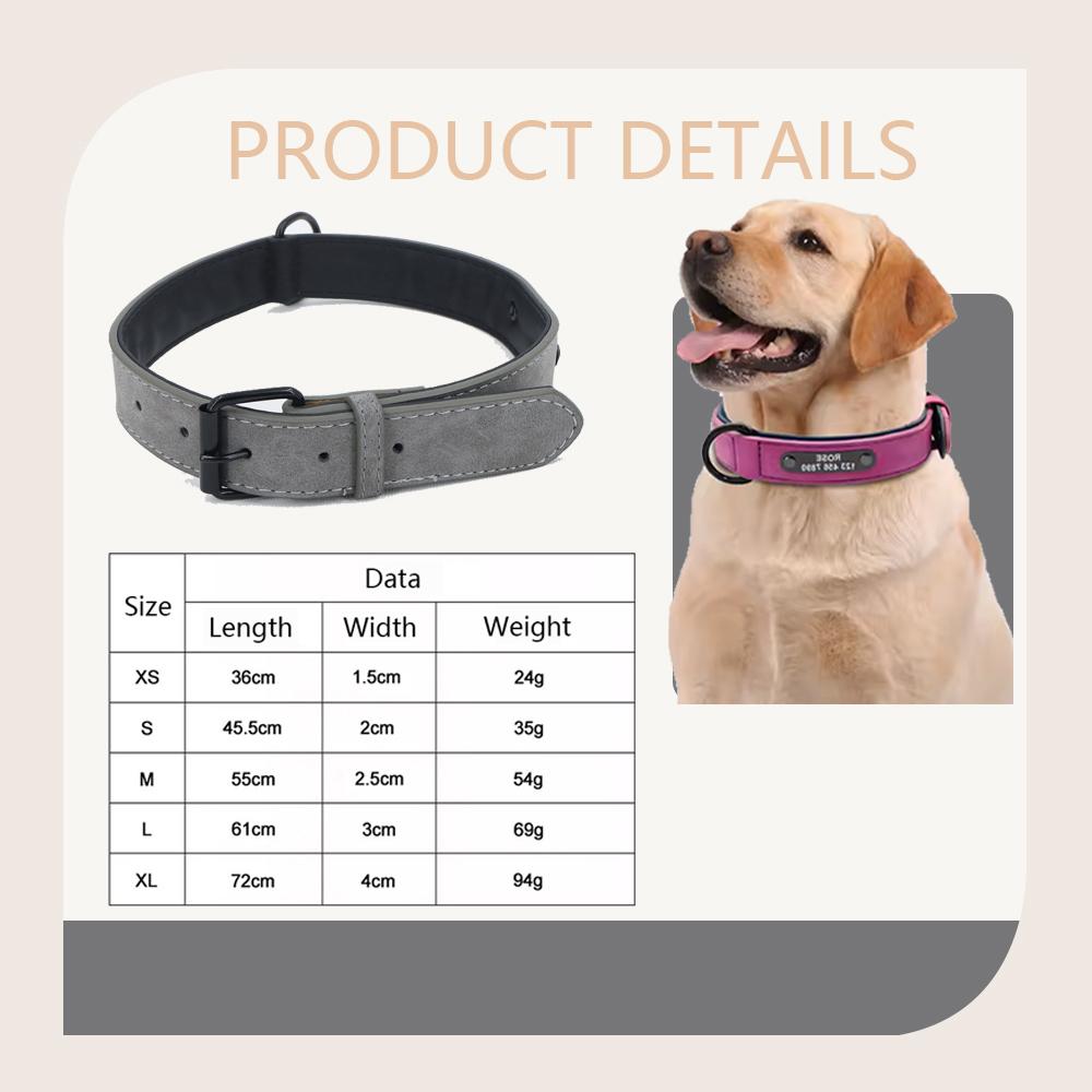 Индивидуальные кожаные ошейники для собак, персонализированные ID-бирки, ошейники с бесплатной гравировкой имени для маленьких, средних, больших собак, бульдогов