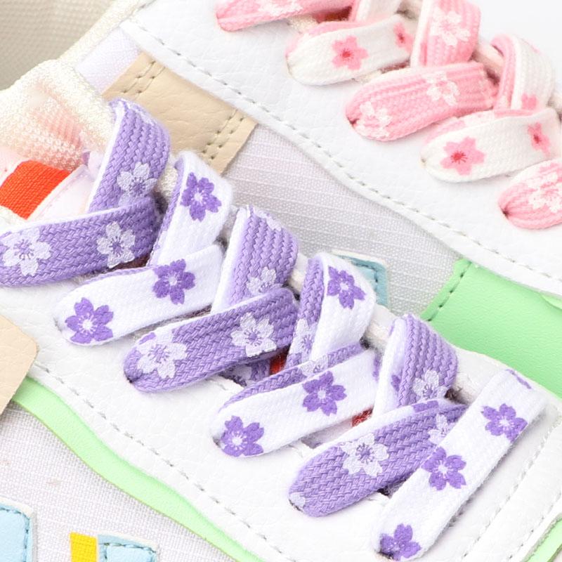 Плоские шнурки для кроссовок Шнурки для обуви с сердечками и любовью Цветы Маленькие ромашки Сакура Шнурки для обуви Высокие холщовые шнурки для обуви