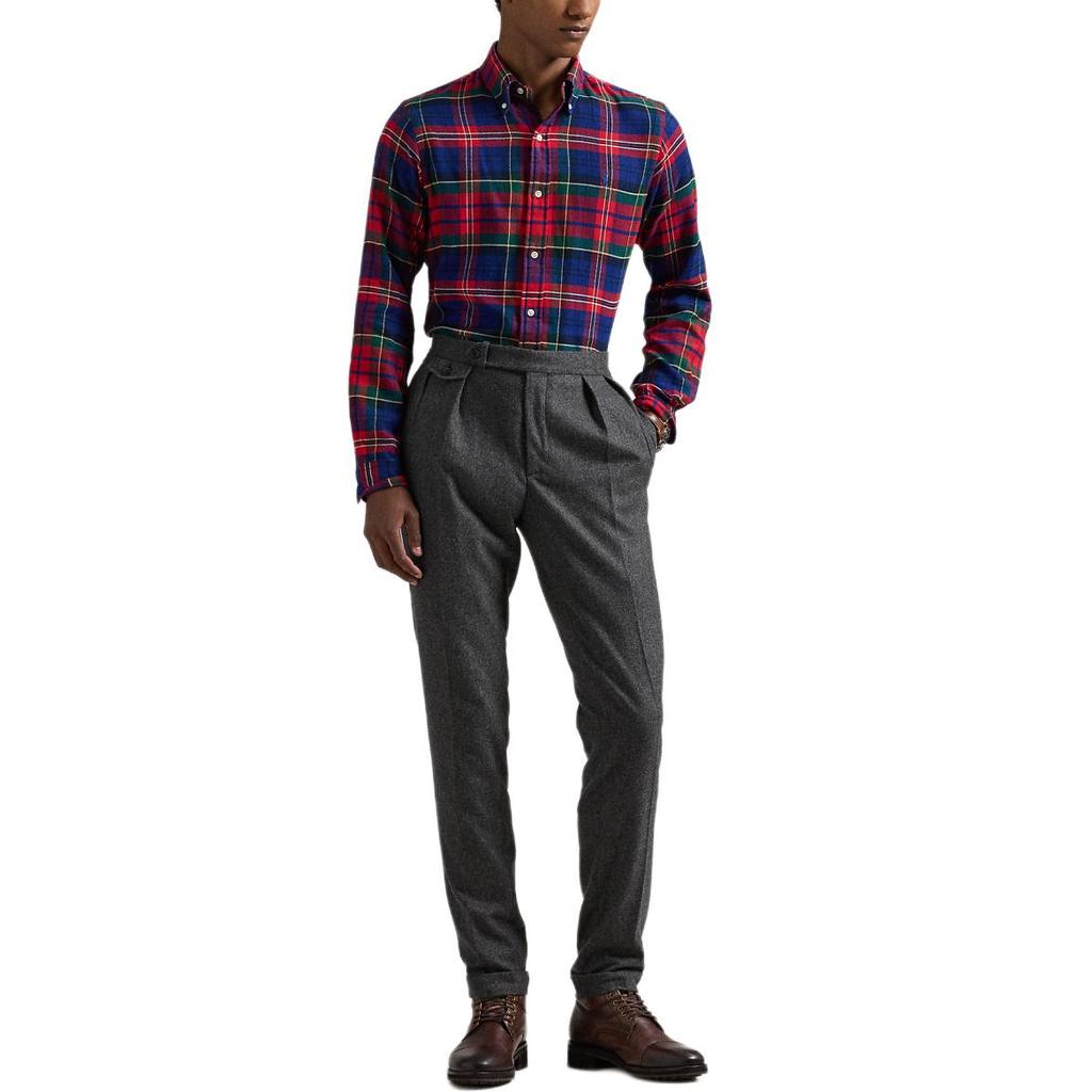 Polo Ralph Lauren FW24 Cotton Long Sleeve Check Shirt Men Shirts Red MNPOWOV16823866-400