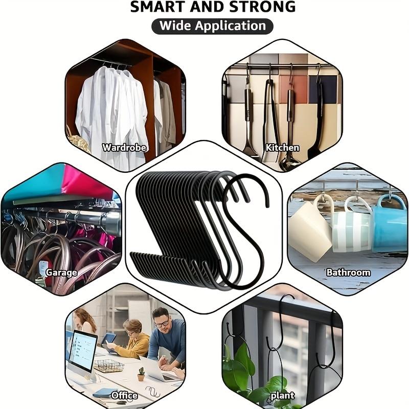40pcs Durable heavy-duty metal S The hook is easy to install, anti-slip, and resistant to corrosion. Its modern design is suitable for plants,