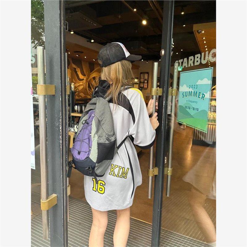 Kconnect MatinKim Ретро Спортивный Рюкзак с Цветными Блоками и Кулиской