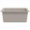 Évier de cuisine - VIDAXL - Beige - Granit - Rectangulaire - 1 bac profond