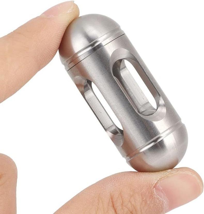 Stainless Steel EDC Fidget Slider with Case ADHD Autism Stress Relief Sensory Metal Cylinder Anti Anxiety Gadgets for Adults