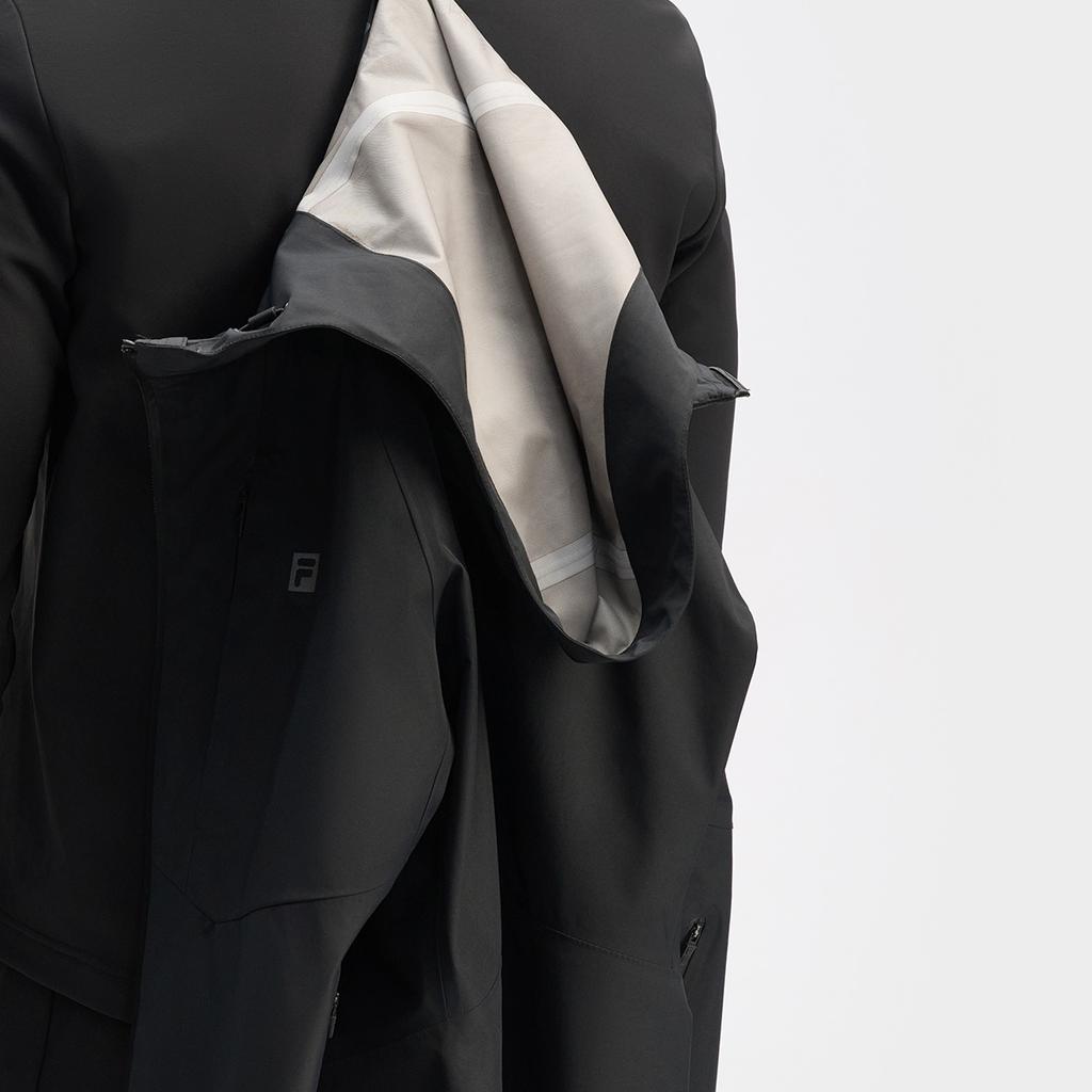 Fila Фитнес Водостойкая Куртка 3 в 1 Однотонная Простая Водонепроницаемая Ветрозащитная Куртка Мужская Куртка Глубокий Черный A11M441703FBK