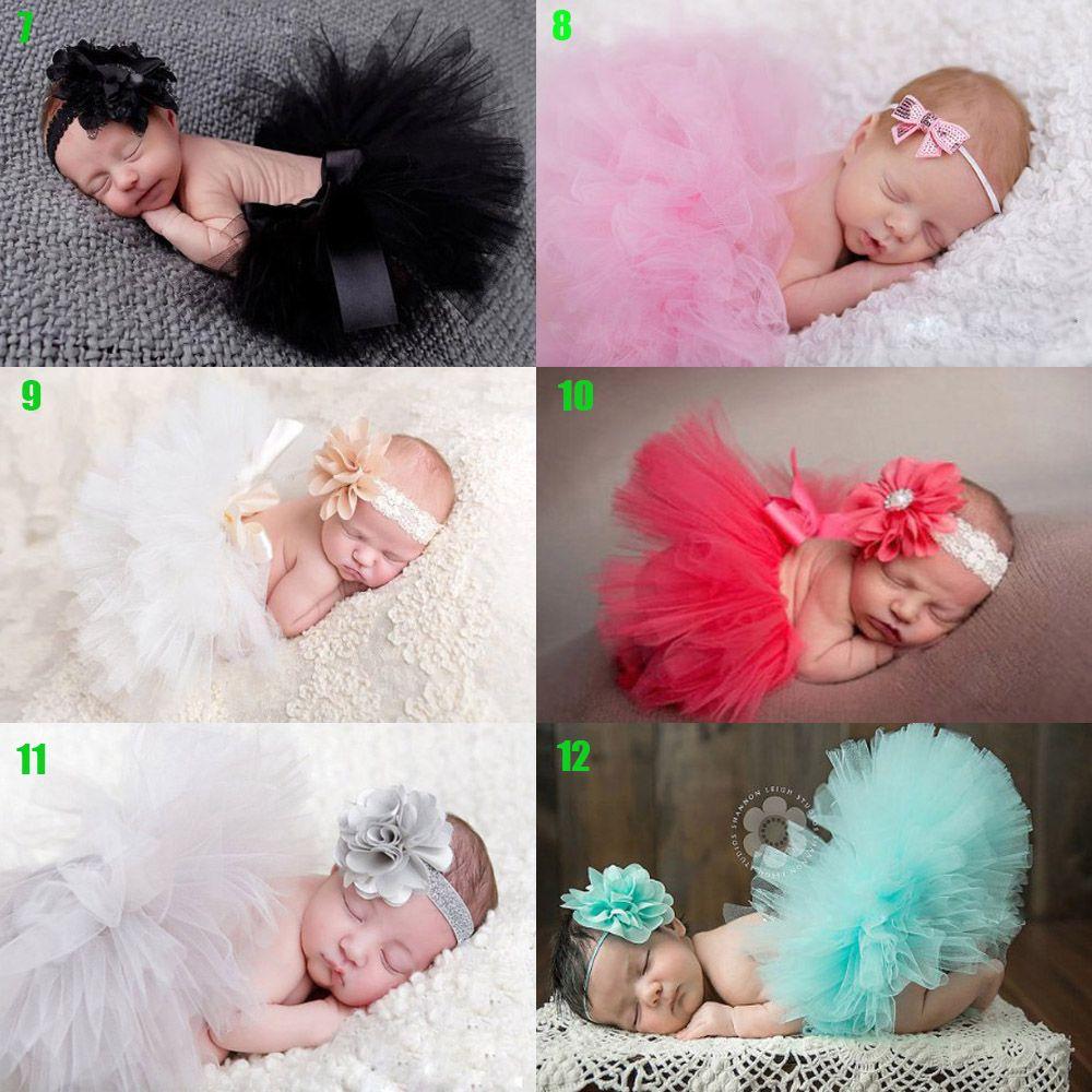 Fashion Newborn Clothes Photography Prop Hairband Baby Headband Infant Tutu Skirt Newborns Costume