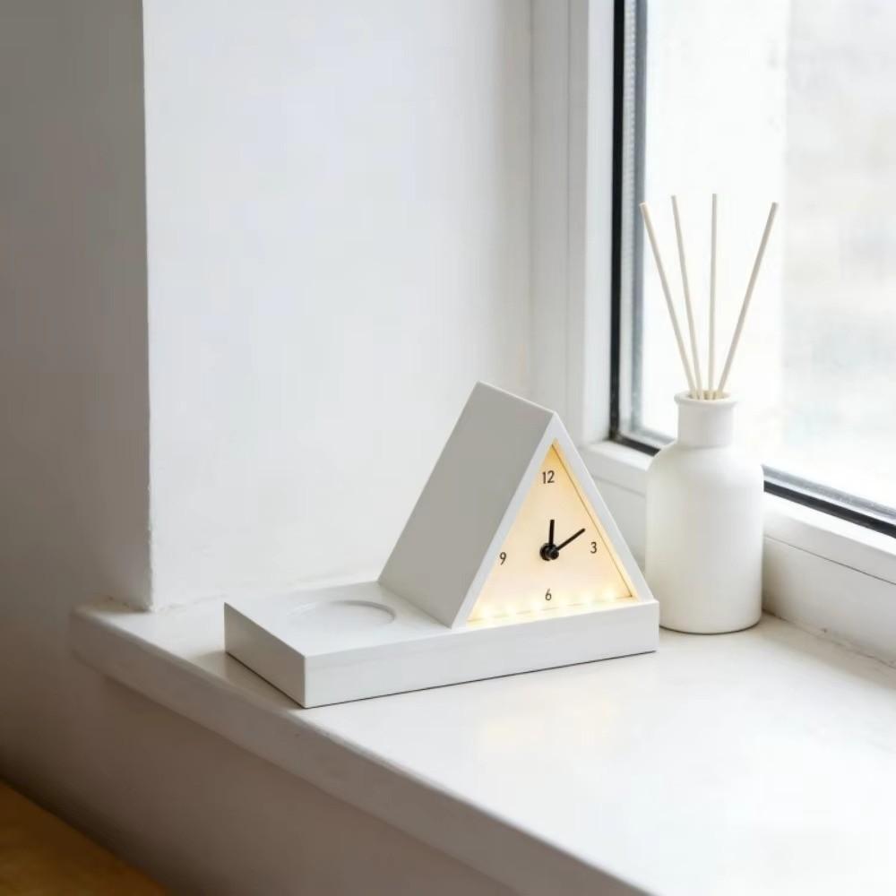 Non-Ticking Book Rest Clock with Light Bedside Table Clock Creative Silent Wall Clock  Bedside
