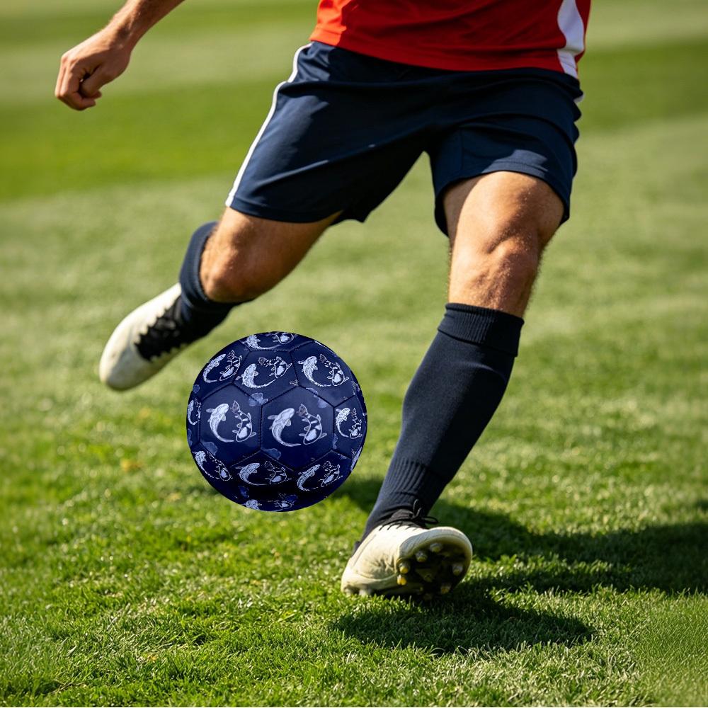 1pc Ocean Whimsy Theme Soccer Ball Football, Size 5, Lightweight PVC, Outdoor Training Soccer Ball,Gift j60411